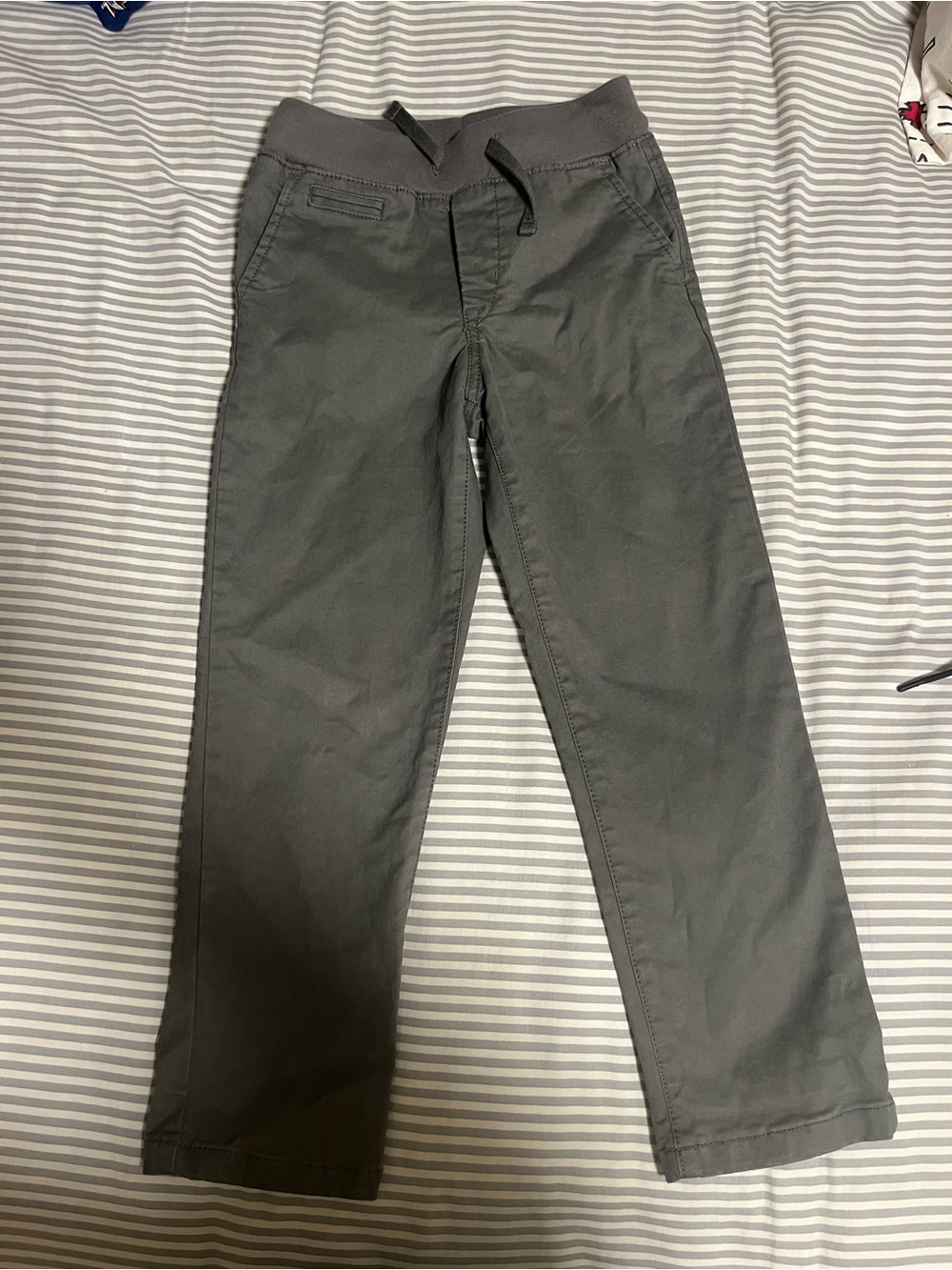 GAP boys Gray Drawstring Chinos